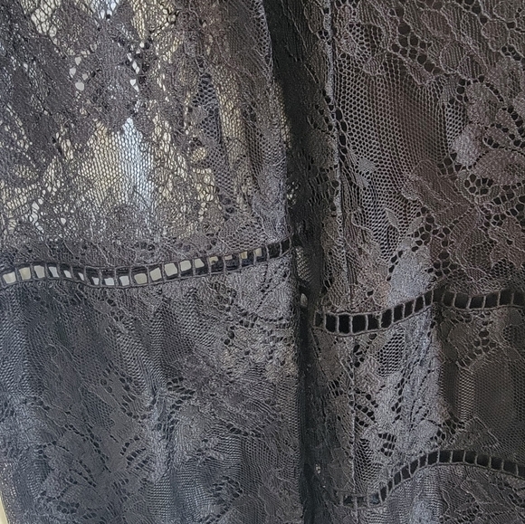 Thakoon Black Lace Long Sleeve Dress LBD 4 - Picture 3 of 5